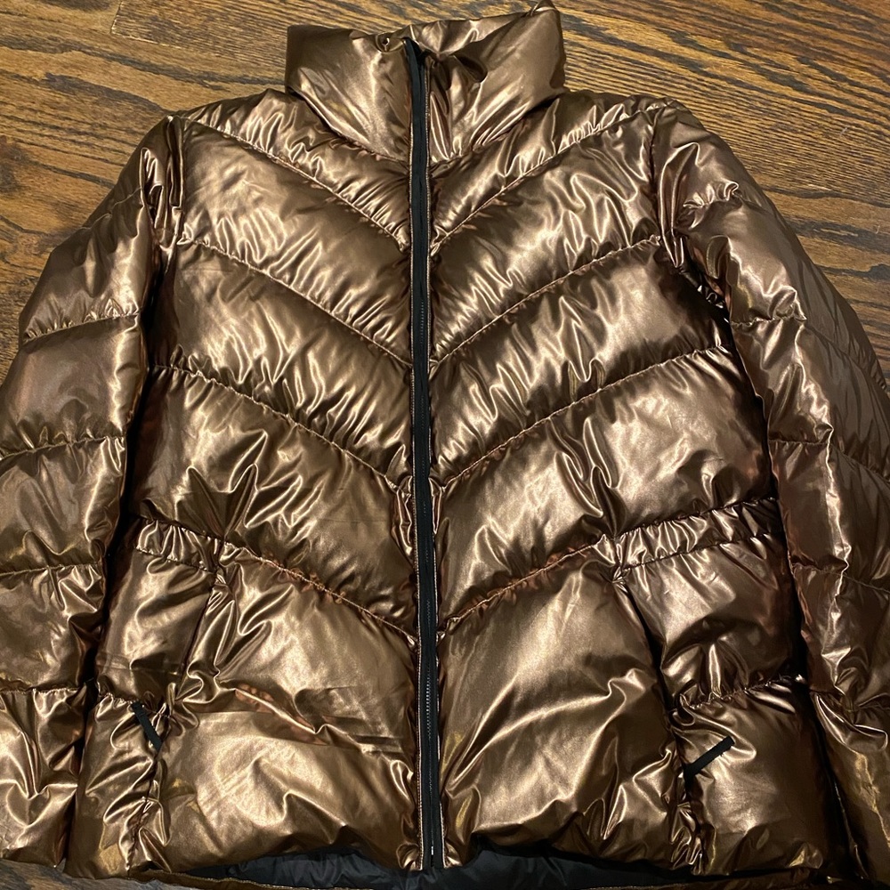 Athleta Gold Puffer Jacket - size M